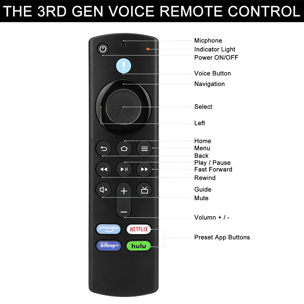 Replacement Voice Smart Remote Controllers for Smart Fire TV Stick 3rd Gen Fire TV Cube Fire TV Stick Lite 4K Home Appliance - Image 5